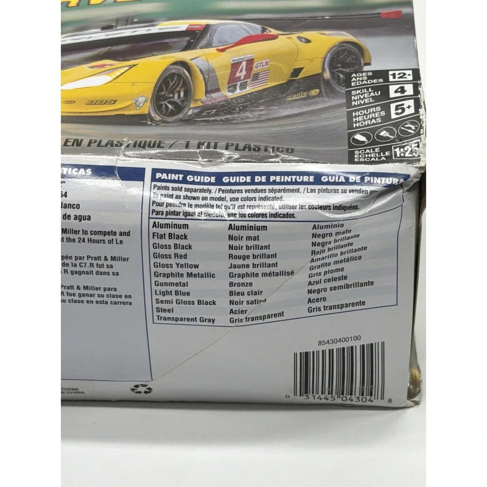 Revell Corvette C7.R Motor Sports‎ 1:25 Scale Plastic Model Kit 85-4304 Skill